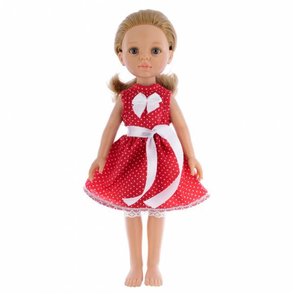 Кукла в платье горошек
