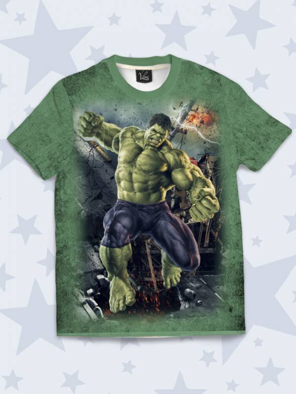 Мужская футболка 3d Hulk l