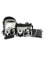 Комплект MF-5032 (рюкзак+2шт сумки+пенал) 2отд, 7внеш+1внут/карм, черн