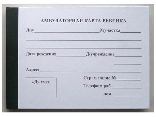Амбулаторная Карта Фото