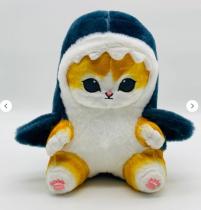 Мягкая игрушка брелок Акула-кот 13 см