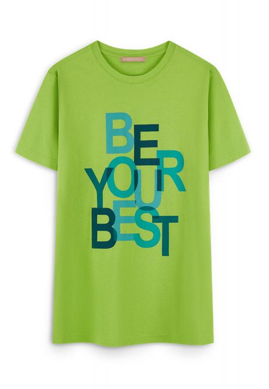Be print. Футболка лаймового цвета.