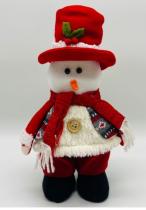 Новогодний декор Снеговик в шляпе 29 см (арт. hz-l-17)