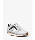 Billie Perforated Leather and Suede Sneaker