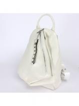 Рюкзак жен натуральная кожа GU 2033-2271, 1отд, 2внеш, 1внут/карм, бел