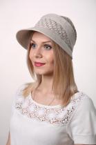 Л076 шляпа для женщин МАРТА 2 натуральный,белый