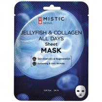 MISTIC JELLYFISH COLLAGEN ALL DAYS Sheet MASK Тканевая маска для лица с коллагеном медузы 24мл