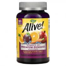 Nature&#039;s Way, Alive! жевательные витамины для женщин после 50 лет, со вкусом вишни и винограда, 75 жевательных таблеток