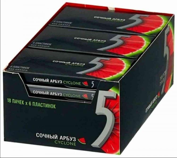 жевательная резинка 5. жевательная резинка five 5 cyclone. жевательная резинка 5. жевательная резинка five cyclone арбузный шквал, 31,2г. Wrigley's 5 cyclone (арбузный шквал) жевательная резинка 15,6 г.