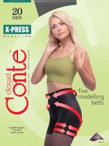 X-press 20XL колготки жен.`моделирующие шортики, вставка, распределенн