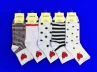 5 ПАР - МИНИ носки женские дезодорирующие `СЕРДЦЕ` арт. W 15-8