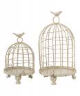 Established 98  Cream Birdcage Lantern Set 