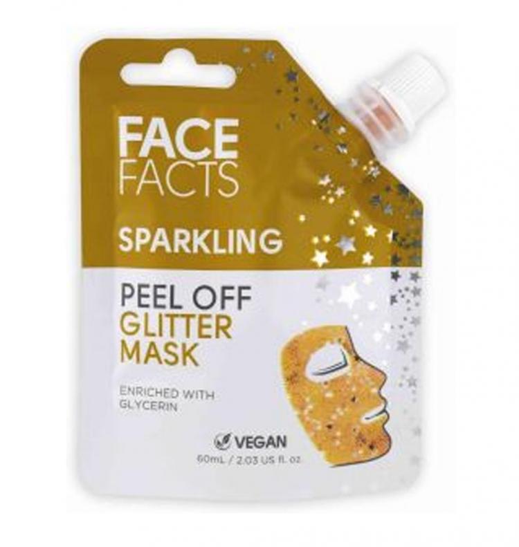 Face facts. Daily Care face Mask Peel-off Sparkly Golden.