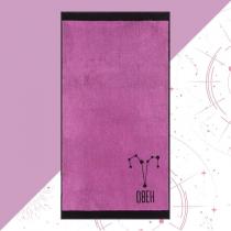 Полотенце махровое Этель "Знаки зодиака: Овен" розовый, 67х1