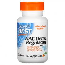 Doctor&#039;s Best, N-ацетилцистеин (NAC) для регуляции процесса детоксикации, 60 вегетарианских капсул