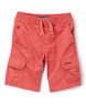DKNY Red Washed Flat-Front Cargo Shorts - Toddler & Boys