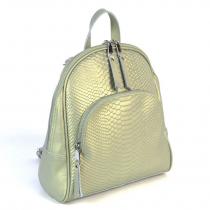 Женский кожаный рюкзак под змею K-1151-208YH Пеарл Грин