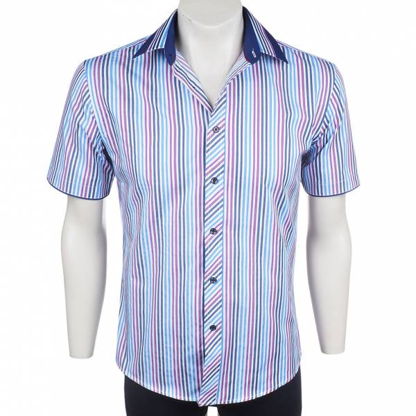 Рубашка артикул: а705. Рубашка с двойным цветом. Рубашка из двух половинок. Cacharel рубашка две полоски.