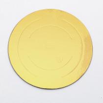 Кондитерская подложка, под торт, золото-белая, 22 см, 3.2 мм