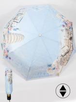 Зонт женский ТриСлона-L 3850 С, R=58см, суперавт; 8спиц, 3слож, набивн