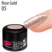 Глиттерная гель-паста «Star Way» Rose Gold PNB 5 мл 5505-05