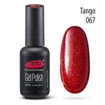 Гель-лак PNB 067 Tango рубиново-красный глиттер 8 мл 1067