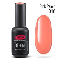 Гель-лак PNB 016 Pink Peach оранжевый, коралловый 8 мл 1016