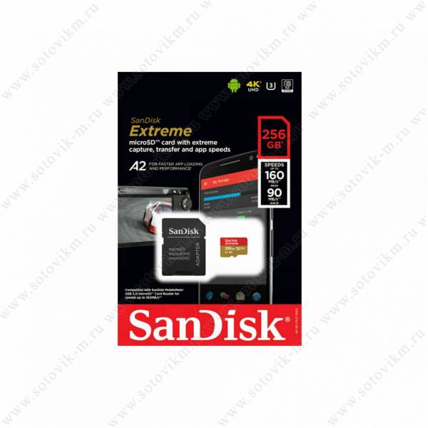 Карта памяти sandisk extreme microsdxc 256 гб