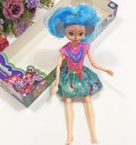 Кукла питомец с ушкми синие волосы 30см