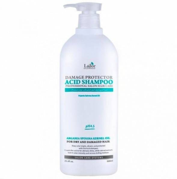 Шампунь с коллагеном и аргановым маслом Lador Damaged Protector Acid Shampoo, 900 мл