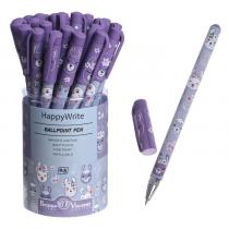 Ручка шариковая HappyWrite "Цирк.Ламы", 0,5 мм, синие чернил