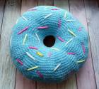 Подушка "Пончик голубой" 33 см