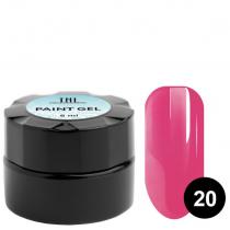 Гель-краска для дизайна ногтей №20 Ярко-розовая TNL 6 мл 367924