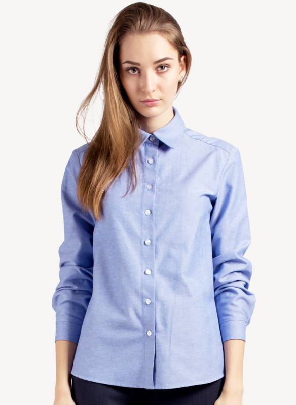 Синие рубашки для девушек