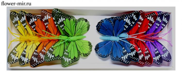 Butterfly tm. Бабочки на проволочной палочке. Бабочка (13аbx0352-4cm-wire) желтые 4см на проволоке (1уп/24шт). Насадка бабочка тм31. 8,0 См бабочка на проволоке 1уп/24шт (Китай).
