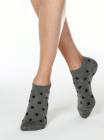19C-61СП Active носки жен` укороченные блестящие носки с рисунком «в г