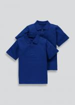 Kids 2 Pack Royal Blue School Polo Shirts (3-13yrs)