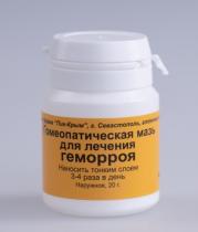 Гомеопатическая мазь для лечения геморроя 20 гр.