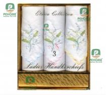 Платки носовые женские подарочные упак 3шт. Пв48 Etnica collection (ар