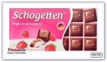 Шоколад Schogetten молочный клубничный йогурт, 100 гр