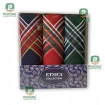 Платки носовые мужские подарочные упак 3шт. Пд71-7 Etnica collection (