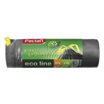 Мешки для мусора с тесьмой ECO LINE 60л 15шт. (ПВД) (черный)